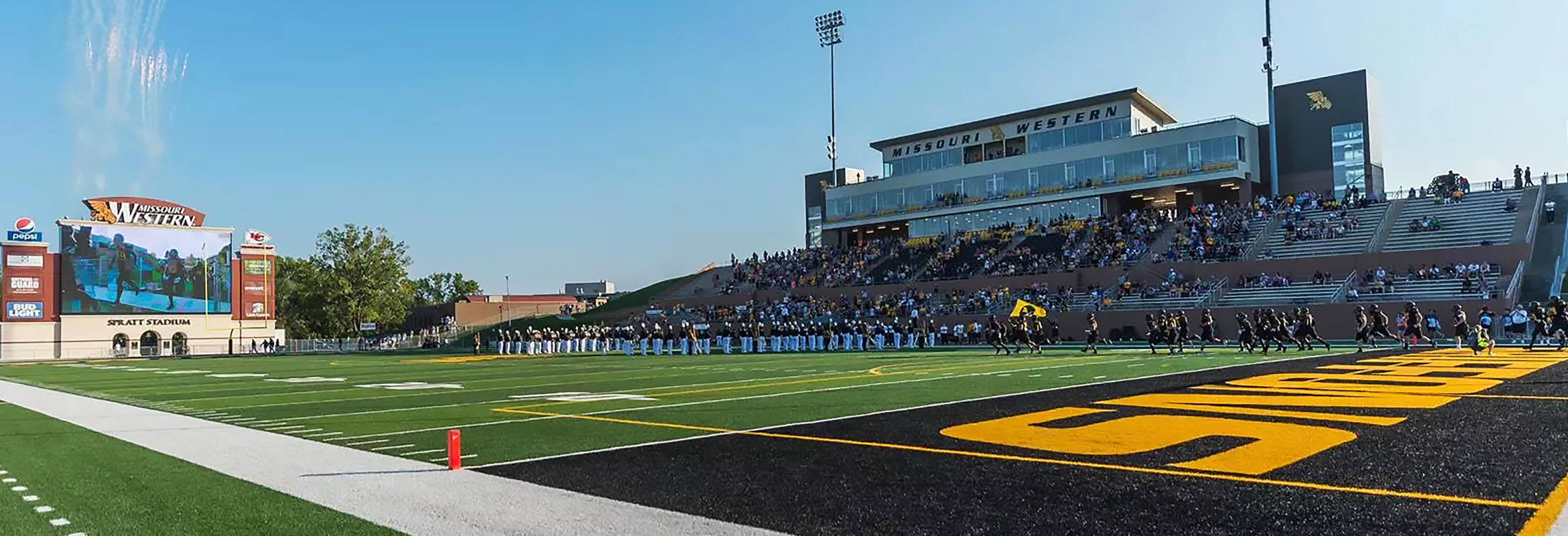 Running out to field